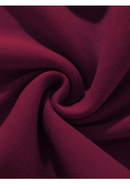 Oversize Bisiklet Yaka Basic Colorful Hair Baskılı Sweatshirt - Bordo fırsatları