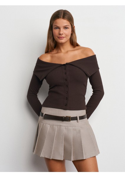 80845 Kalın Pileli Şort Etek fırsatları