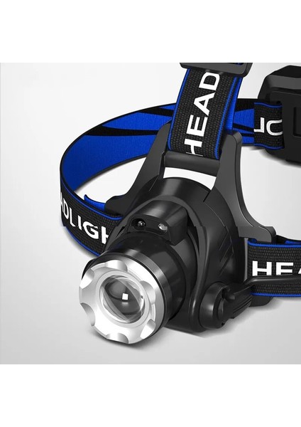 Kafa Feneri Kamp Tepe Lambası Balıkçılık Lambası Waterproof Şarj Edilebilen Pil