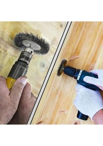 6247 Pimli Saçaklı Dairesel Tel Fırça Gri Telli 50 mm indirimleri