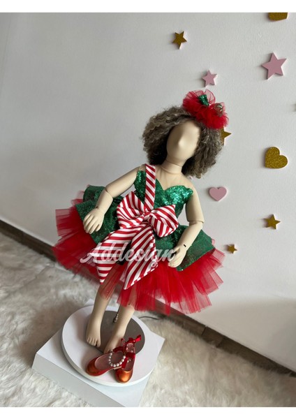 Yeni Yıl Kız Çocuk Elbisesi, Payetli Kız Çocuk Elbisesi, Christmas Dress