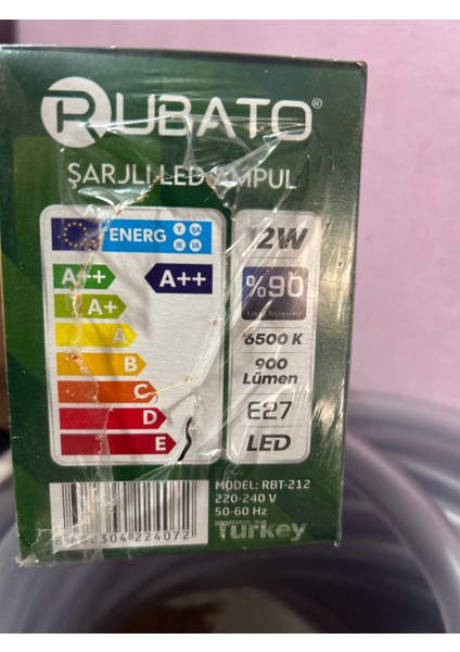 Rubato Şarjlı LED Ampul 5 Adet