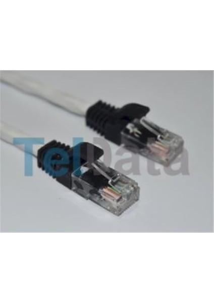 Teldata TLD-030B Cat6 0.30MT Beyaz Utp Patch Kablo