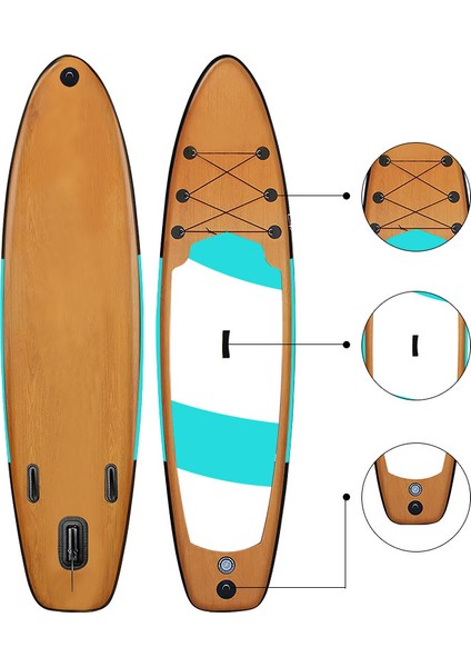 Wood Sup Şişme Sörf Tahtası Stand Up Paddle Board