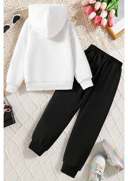 Uygun Tarz Nabız Kalp Baskılı Erkek - Kız Rahat Eşofman Takımı fiyatları