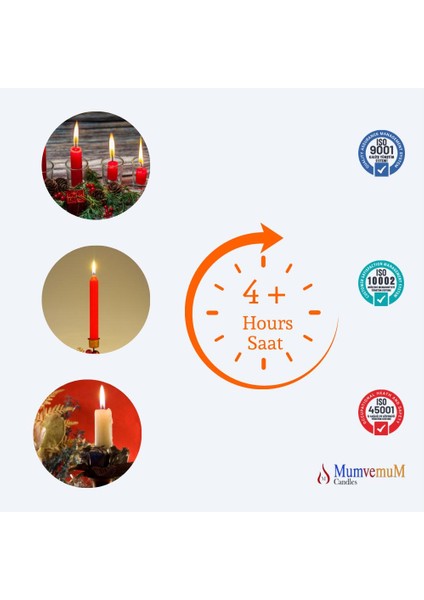 6 Lı Şeker Pembe Rengi Bakkal Mum modelleri