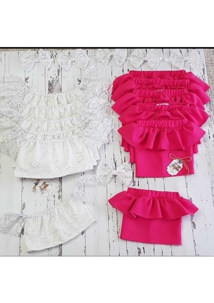 Kız Çocuk Fırfırlı Etek Dantel Bluz Takım fiyatları