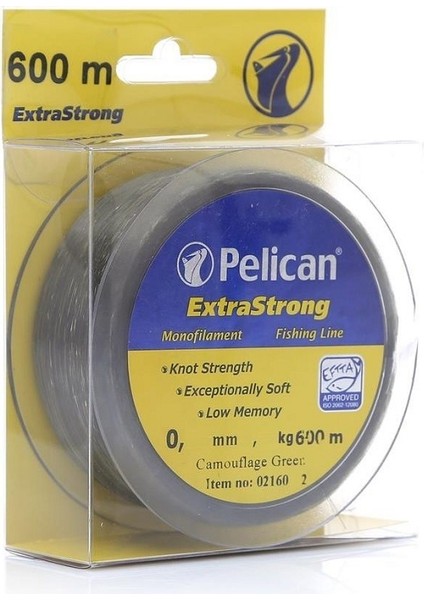 Pelıcan 600 mt Bobin Makara Kamuflaj Yeşil Extra Strong Misina - 0.35MM