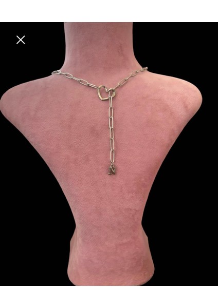 Kalpli Harfli Kişiye Özel Çelik Zarif ve Şık Kolye fiyatları