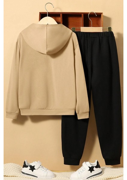 Uygun Tarz Bear Baskılı Erkek - Kız Rahat Eşofman Takımı fiyatları