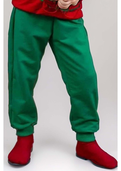 Kız Erkek Merry Christmas ve Geyik Baskılı Yeni Yıl Kırmızı Eşofman Takım modelleri