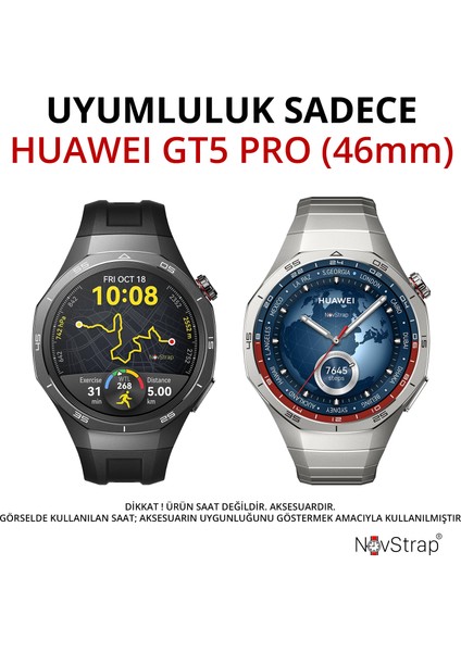 Novstrap Huawei Watch Gt5 Pro 46MM ile Uyumlu Ekran Koruyucu Cam ve Kasa Koruyucu Kılıf Sert Pc