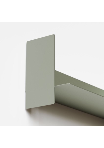 Dekoratif Metal Duvar Rafı - 60X15 - Yeşil