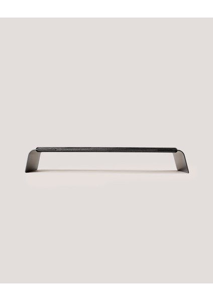Premium Monitör Yükseltici Metal-Ahşap Stand - Monitör Desk Shelf - Siyah