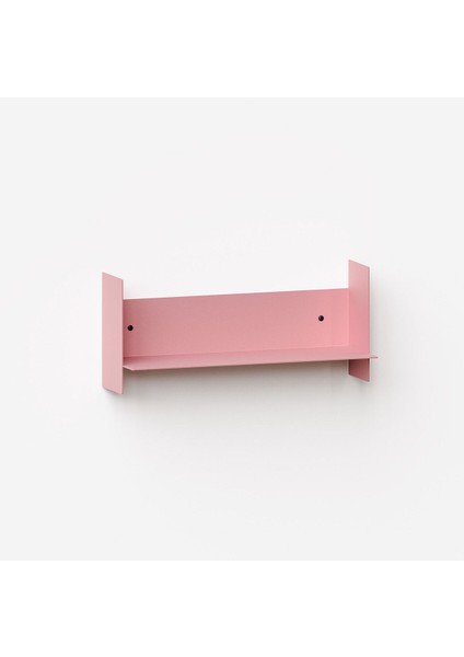 Dekoratif Metal Duvar Rafı - 45X15 - Pembe