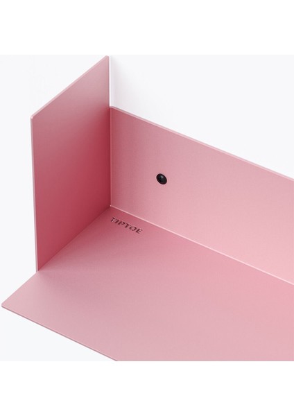 Dekoratif Metal Duvar Rafı - 45X15 - Pembe