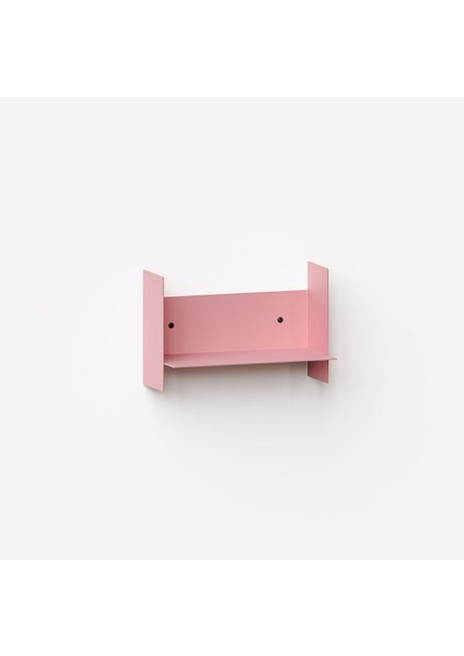Dekoratif Metal Duvar Rafı - 30X15 - Pembe