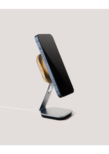 Premium Magsafe Telefon Tutucu Stand - Mag Safe Telefon Tutucu Istasyon - Meşe