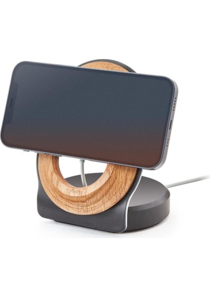 Grovemade Premium Magsafe Tutucu - Mag Safe Telefon Tutuculu Stand - Meşe