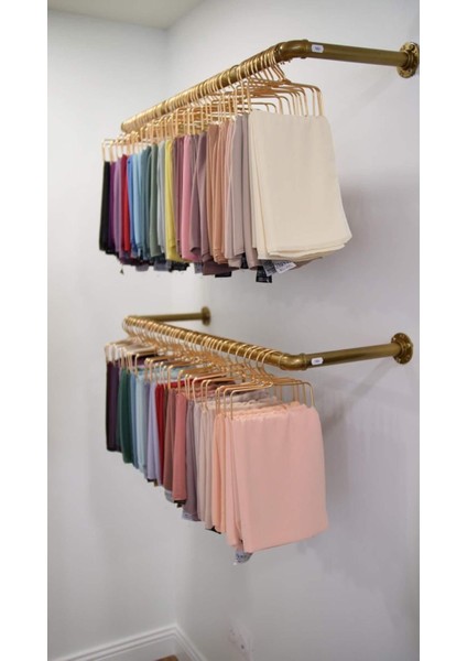 Endüstriyel Elbise Askılığı - Açık Gardrop Metal Elbise Teşhir Askısı - Butik Teşhir Rafı-12