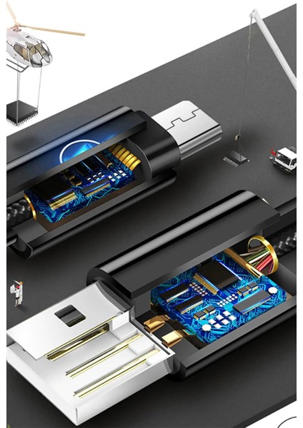 5A 45W 1 Metre Şarj ve Data Kablosu - Micro USB