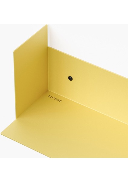 Dekoratif Metal Duvar Rafı - 45X15 - Sarı