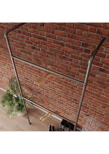 Endüstriyel Elbise Askılığı - Açık Gardrop Metal Elbise Teşhir Askısı - Butik Teşhir Rafı-22