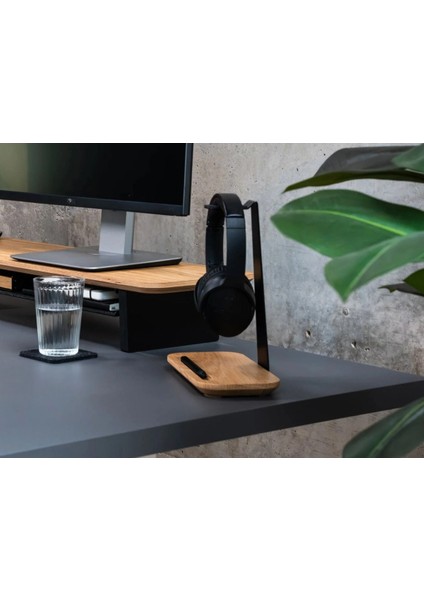 Kulaküstü Kulaklık Standı - Premium Kulaklık Tutucu - Ahşap Metal Stand