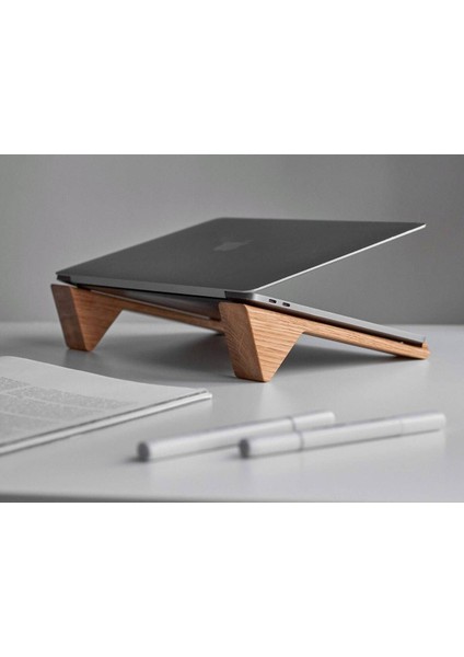 Masa Için Ahşap Dizüstü Bilgisayar Yükseltici, macbook Standı, Dizüstü Bilgisayar Tutucu Masa