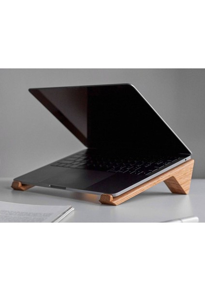 Masa Için Ahşap Dizüstü Bilgisayar Yükseltici, macbook Standı, Dizüstü Bilgisayar Tutucu Masa