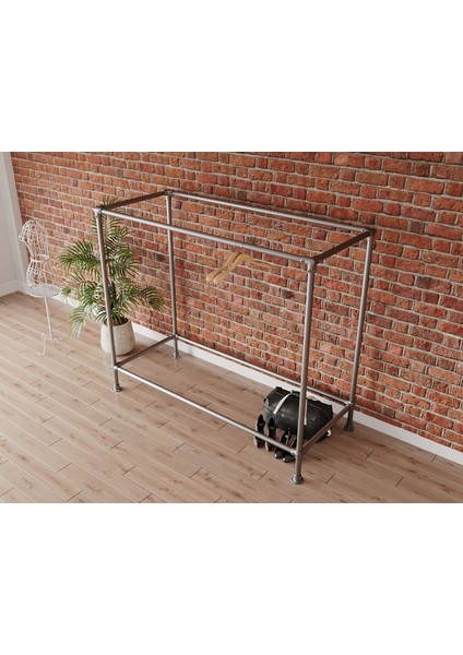 Endüstriyel Elbise Askılığı - Açık Gardrop Metal Elbise Teşhir Askısı - Butik Teşhir Rafı-35