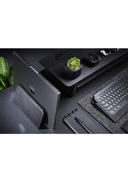 Grovemade Dikey Macbook Istasyonu - Premium Dikey Laptop Standı - Dizüstü Bilgisayar Tutucu - Siyah