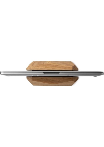 Dikey Laptop Tutucu Ahşap Stand - Meşe