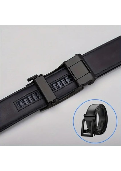 Suni Deri Erkek Kemer Cırcır Otomatik Kemer Erkek Elbise ve Günlük Ayarlanabilir Toka modelleri