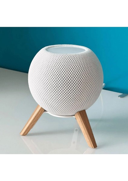 Homepod Mini Yükseltici Stand - Premium Metal Ahşap Ayaklı Homepod Mini Standı