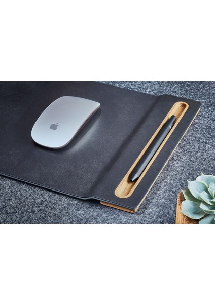 Grovemade Premium Mousepad - Masaüstü Kalemlik Modifiyeli Mousepad - Meşe