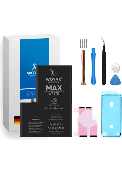 iPhone 14 Pro Max Premium Batarya 4770 Mah Yüksek Kapasite