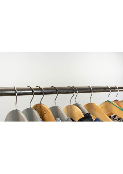 Endüstriyel Elbise Askılığı - Açık Gardrop Metal Elbise Teşhir Askısı - Butik Teşhir Rafı-36