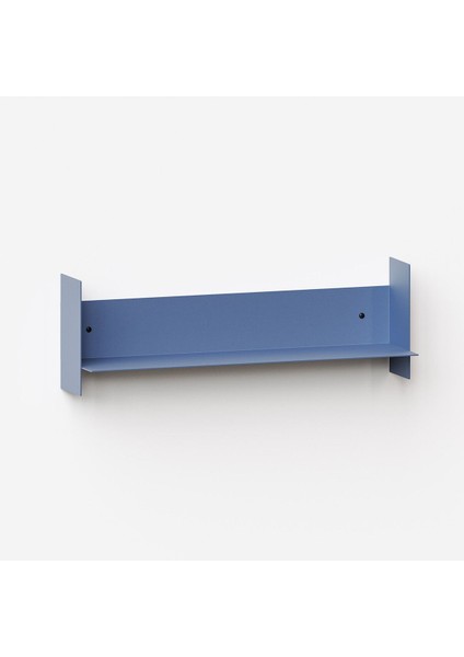 Dekoratif Metal Duvar Rafı - 60X15 - Mavi