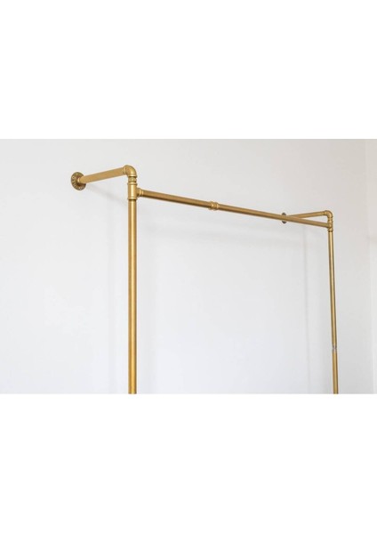 Endüstriyel Elbise Askılığı - Açık Gardrop Metal Elbise Teşhir Askısı - Butik Teşhir Rafı-11