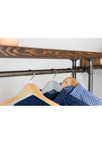 Endüstriyel Elbise Askılığı - Açık Gardrop Metal Elbise Teşhir Askısı - Butik Rafı-20 fiyatları