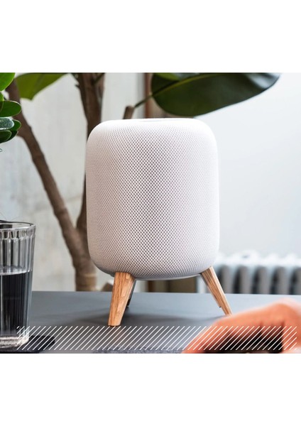 Homepod Yükseltici Stand - Premium Metal Ahşap Ayaklı Homepod Standı