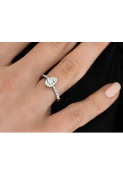 Pırlanta Damla Model Yüzük