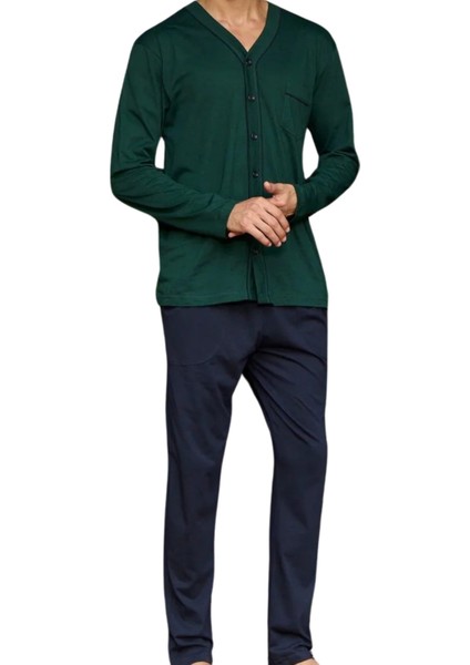 Erkek Battal Boydan Düğmeli Pijama Takım 9134 fiyatları