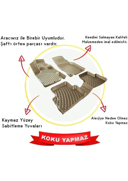 Tekno Trust Toyota Avensis 2003-2009 Paspas Bej 3D Havuzlu fiyatları