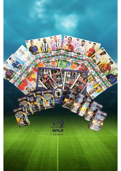 Futbolun Yıldızları 2025 (10 Kutu 60 Kart 60 Sticker 1 Adet Albüm) Oyun Kartları