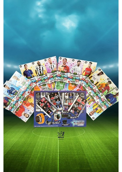 Futbolun Yıldızları 2025 ( 20 Kutu 120 Kart 120 Sticker 1 Adet Albüm) Oyun Kartları fiyatları