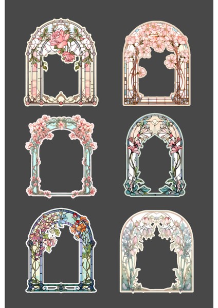 Vintage Çerçeveler -20 Adet- Journal Defter Süsleme -Etiket Kağıdı- Özel Kesim modelleri