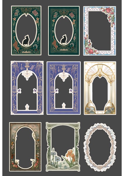 Vintage Çerçeveler -20 Adet- Journal Defter Süsleme -Etiket Kağıdı- Özel Kesim fırsatları