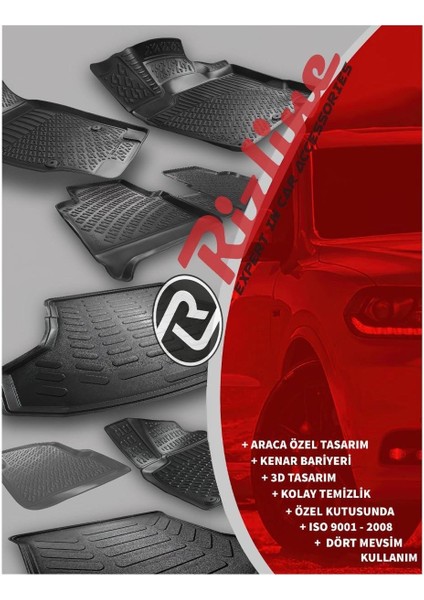 Tekno Trust Land Rover Range Rover Evogue 2012 Sonrası Paspas Siyah 3D Havuzlu